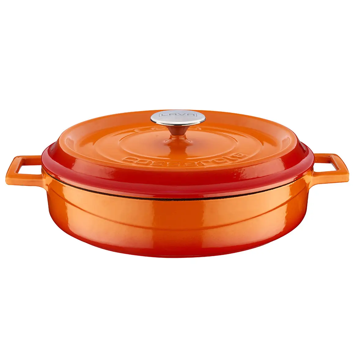 Lava Tencere Ç.A. Yuvarlak Turuncu Trendy Kapak 32 Cm