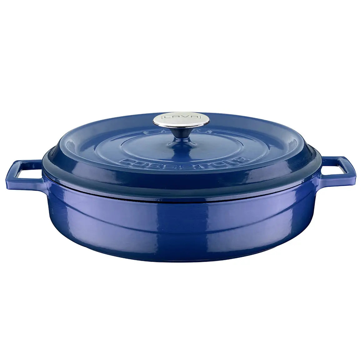 Lava Tencere Ç.A. Yuvarlak Mavi Trendy Kapak 32 Cm