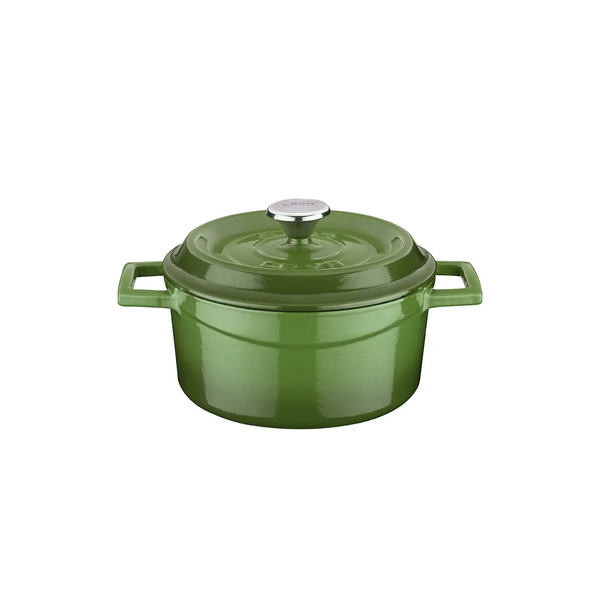 Lava Tencere Mini Yuvarlak Yeşil Trendy Kapak 12 Cm