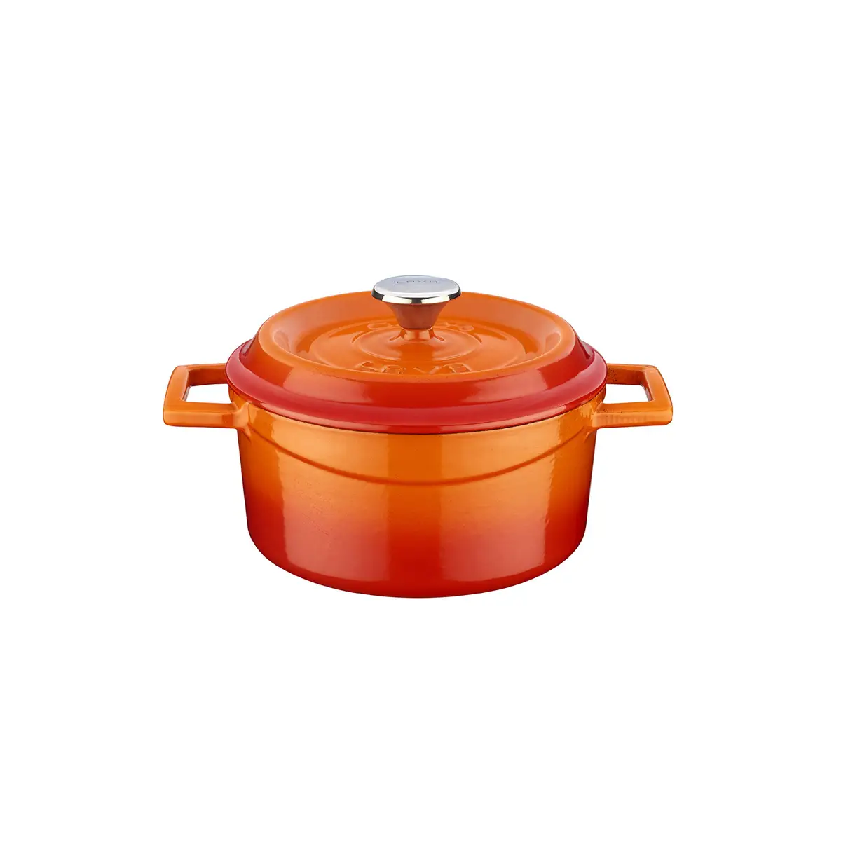 Lava Tencere Mini Yuvarlak Turuncu Trendy Kapak 12 Cm