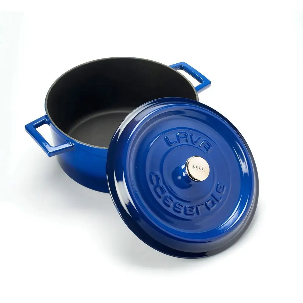 Lava Trendy Demir Döküm Derin Tencere 24 Cm Mavi LVYTC24K2B