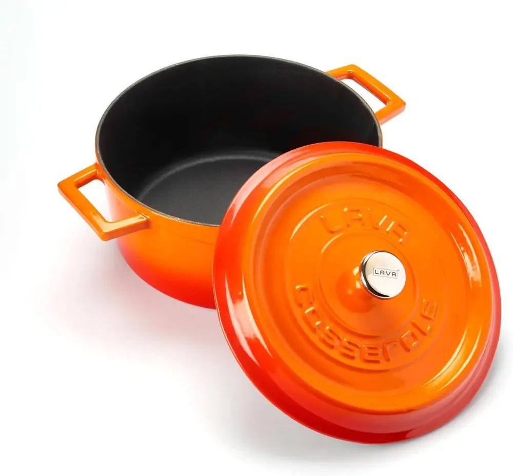 Lava Trendy Demir Döküm Mini Derin Tencere 14 Cm Turuncu LV Y TC 
