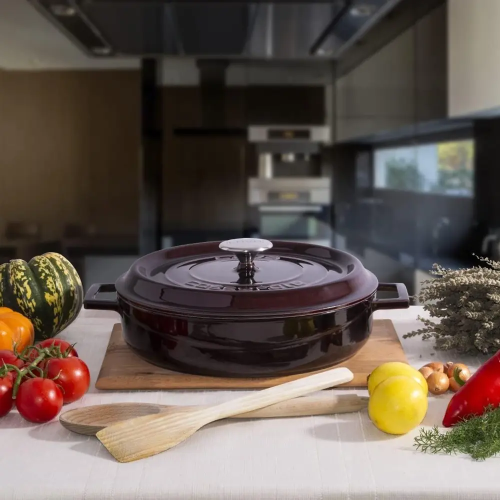 Lava Trendy Premium Serisi Demir Döküm Pilav Basık Yayvan Tencere