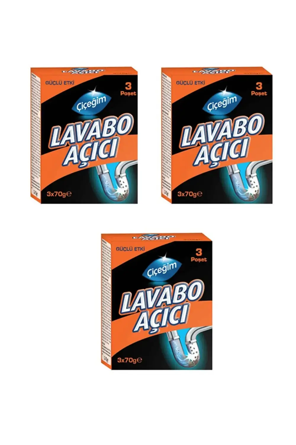 Lavabo Açıcı 3X70 G (3 Adet)