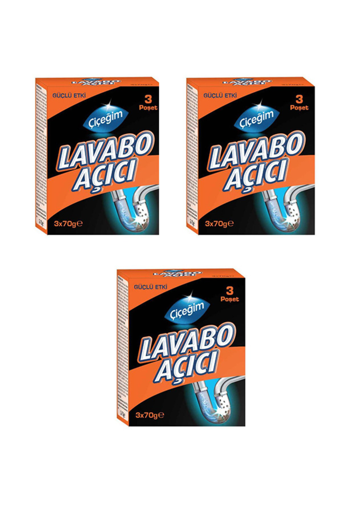 Lavabo Açıcı 3X70 G (3 Adet)