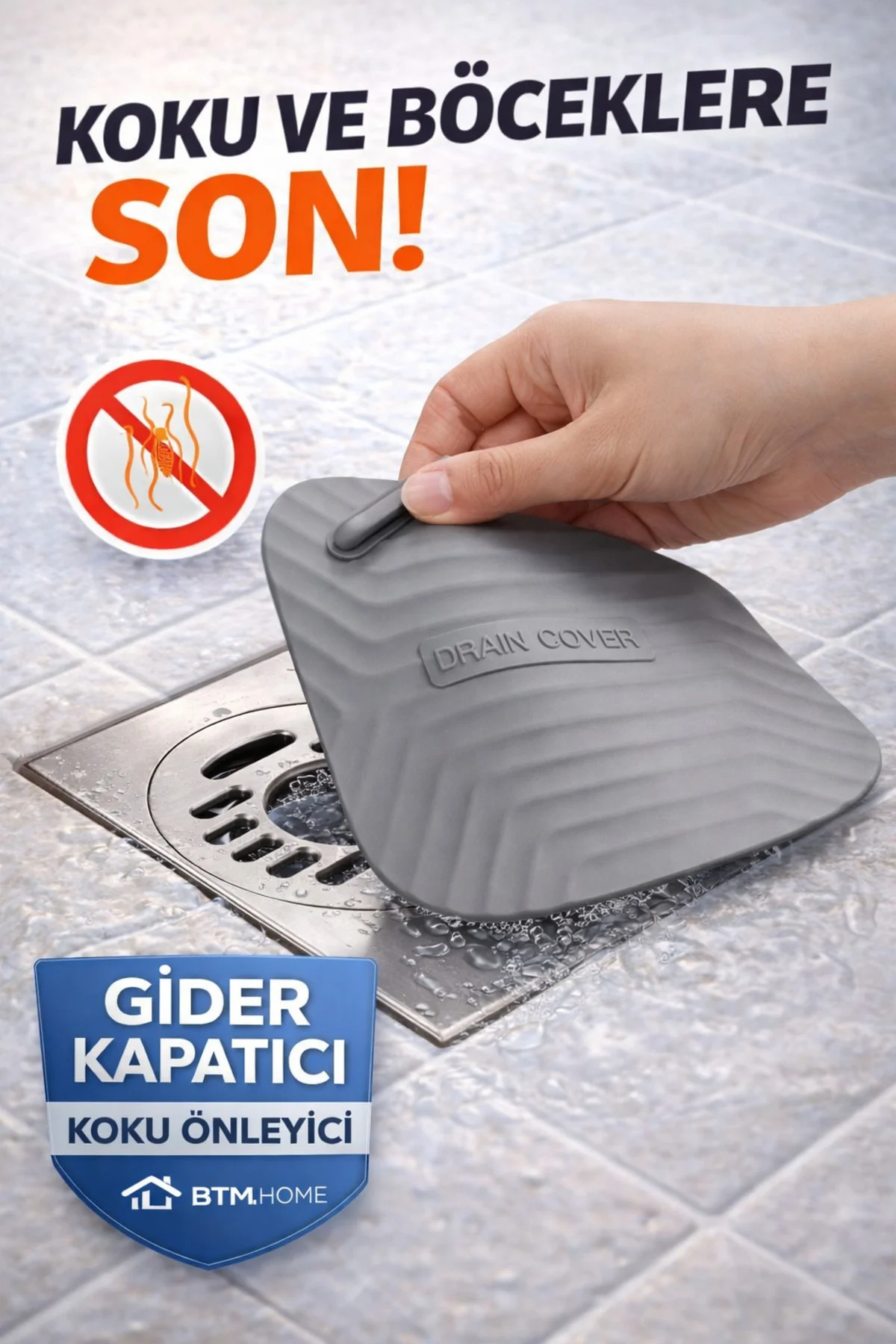 Lavabo Gider Kapatıcı Koku Önleyici Süzgeç Kapağı Duş Banyo Gider