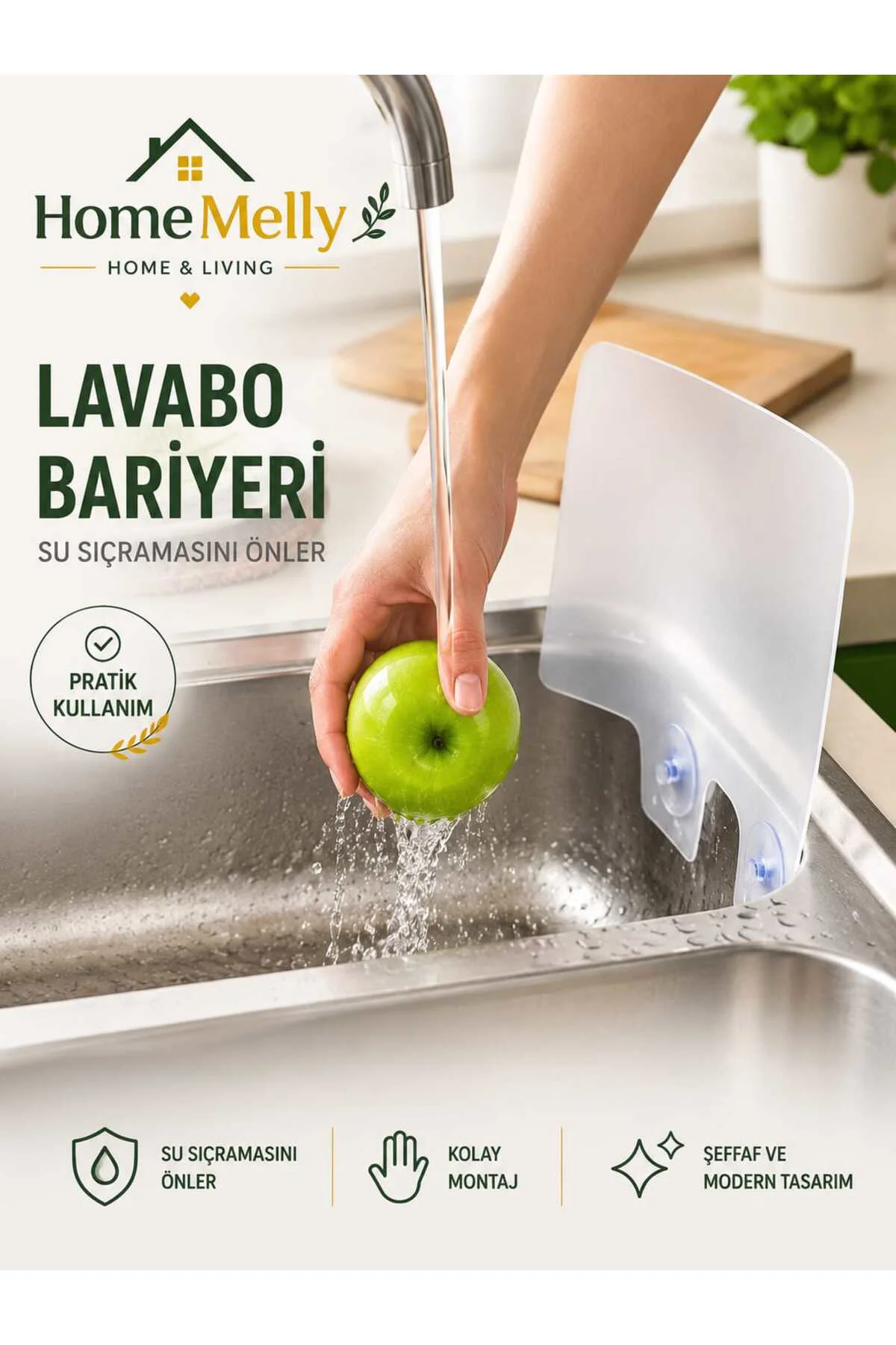 Lavabo Kenarı Su Sıçratmaz Silikon Koruyucu – Tezgah ve Ocak Yanı Su Bariyeri Fiyatı, Yorumları ve Özellikleri