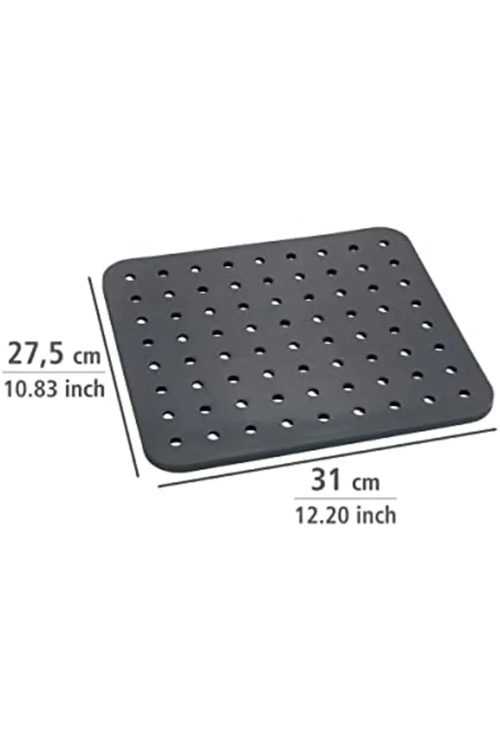 Lavabo Matı Kare Cam Gri Lavabo Matı, Ekstra Güçlü Gri 395519