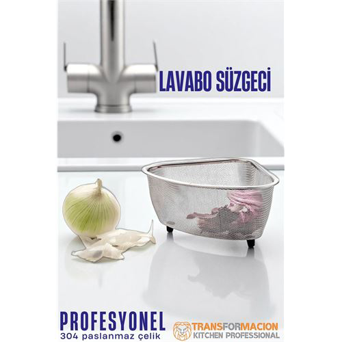 Lavabo Süzgeci -Lavabo Çöplüğü - Lavabo İçi Çöp Süzgeci 304 Pasla