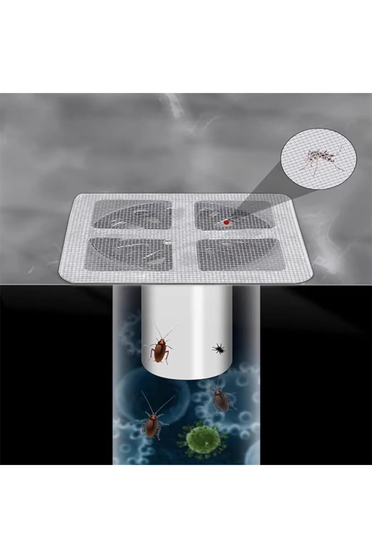 Lavabo Süzgeci Banyo Gider Kapatıcı Sineklik Tamir Kiti Pratik Ba