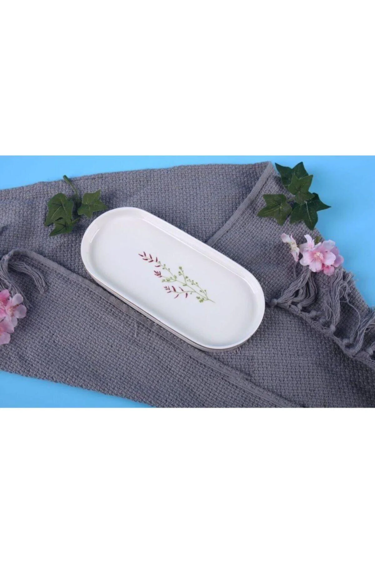 Lavander 20x9 Cm Kayık Tabak Mor Lavanta