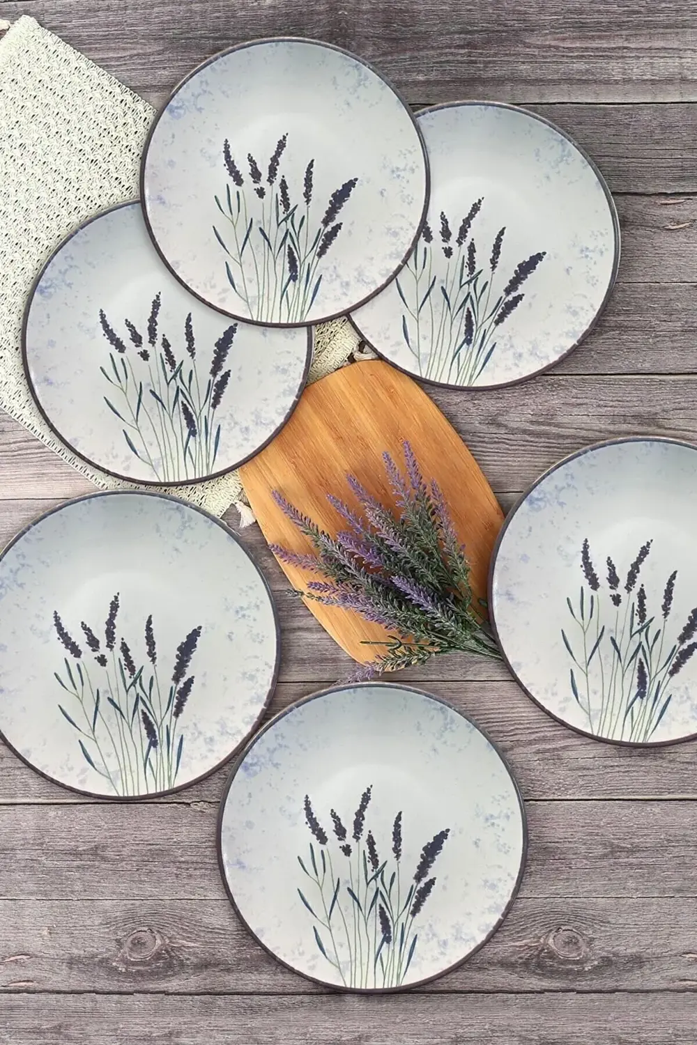 Keramika Lavanta 25 Parça 12 Kişilik Kahvaltı Takımı