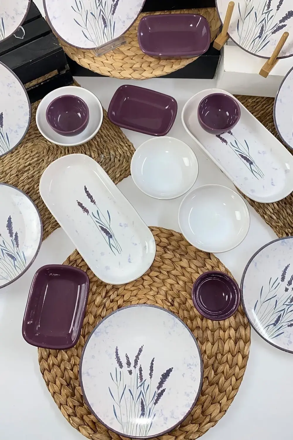 Keramika Lavanta 25 Parça 12 Kişilik Kahvaltı Takımı