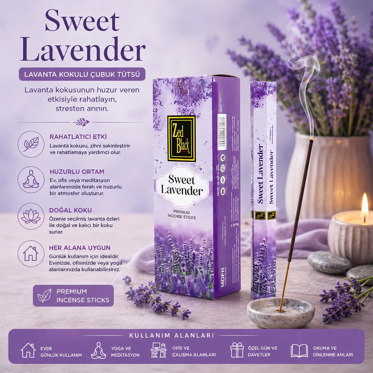 Lavanta Çubuk Tütsü Bx40 Fiyatı, Yorumları ve Özellikleri