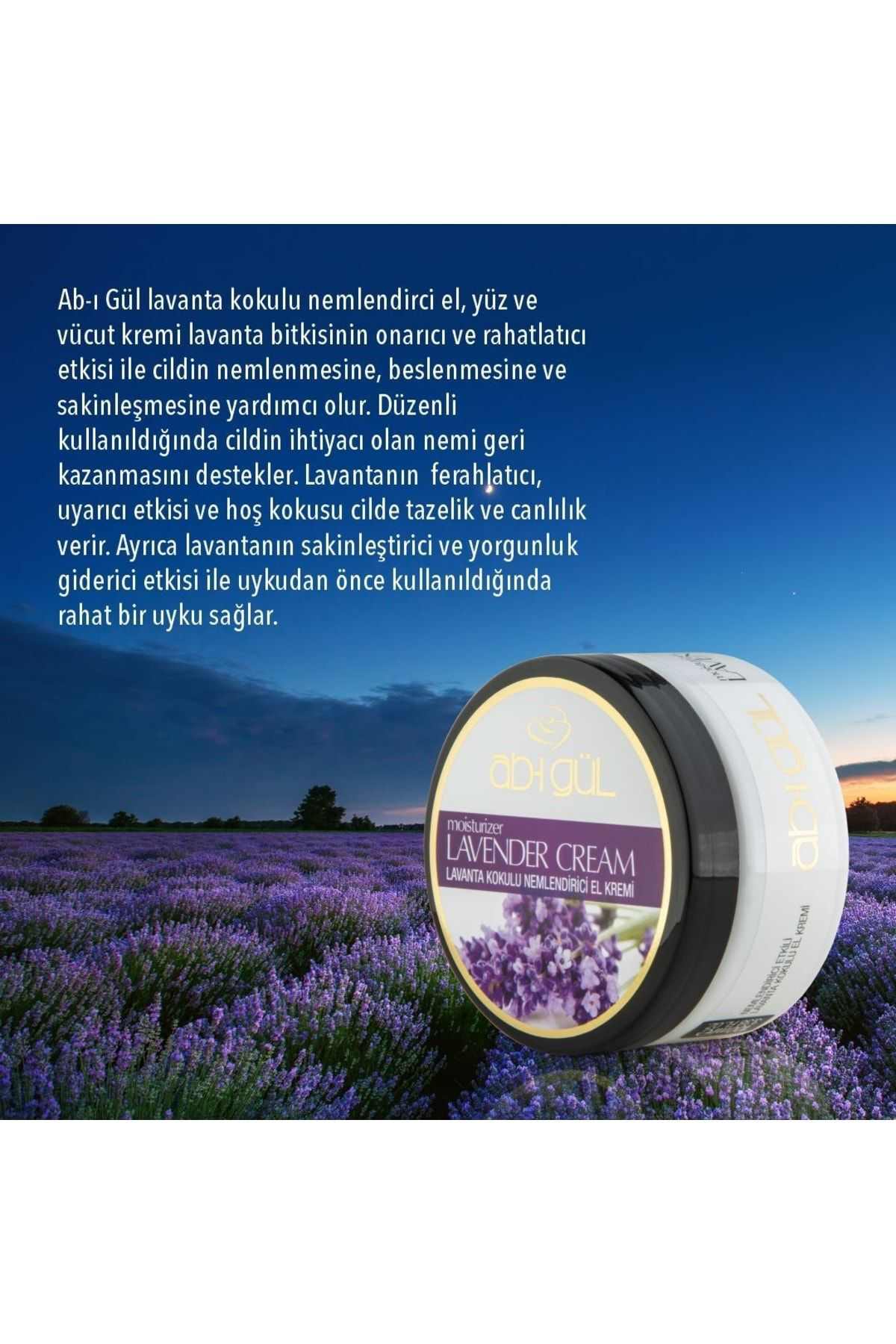 Lavanta Kokulu El, Yüz, Vücut Bakım Kremi 100 Ml