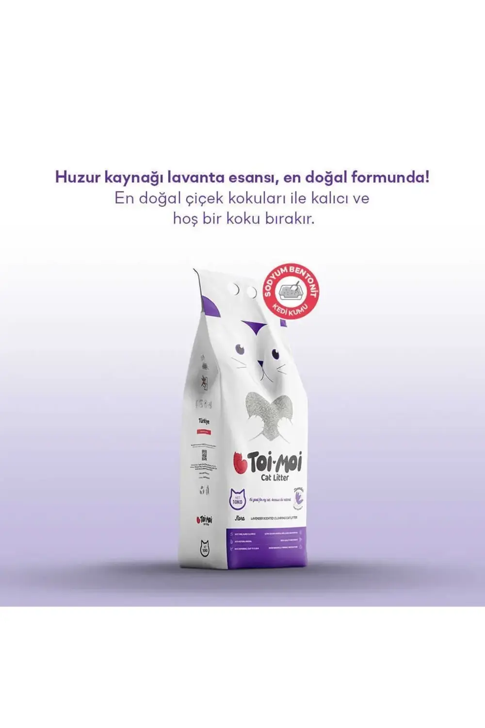 Lavanta Kokulu Kedi Kumu 10 KG - Toi Moi Sodyum Bentonit