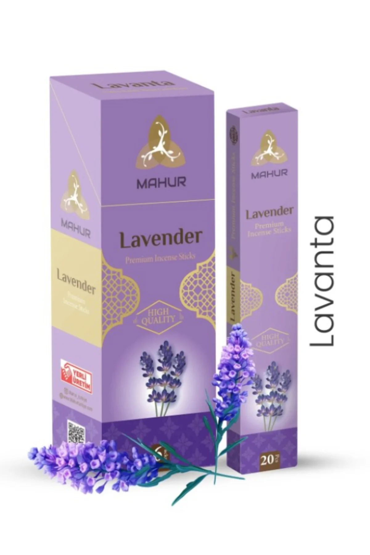 LAVANTA (LAVANDER) ÇUBUK TÜTSÜ 5 PAKET 100 ADET (INCENSE STICKS, 5 PACKS, 100 STICKS)