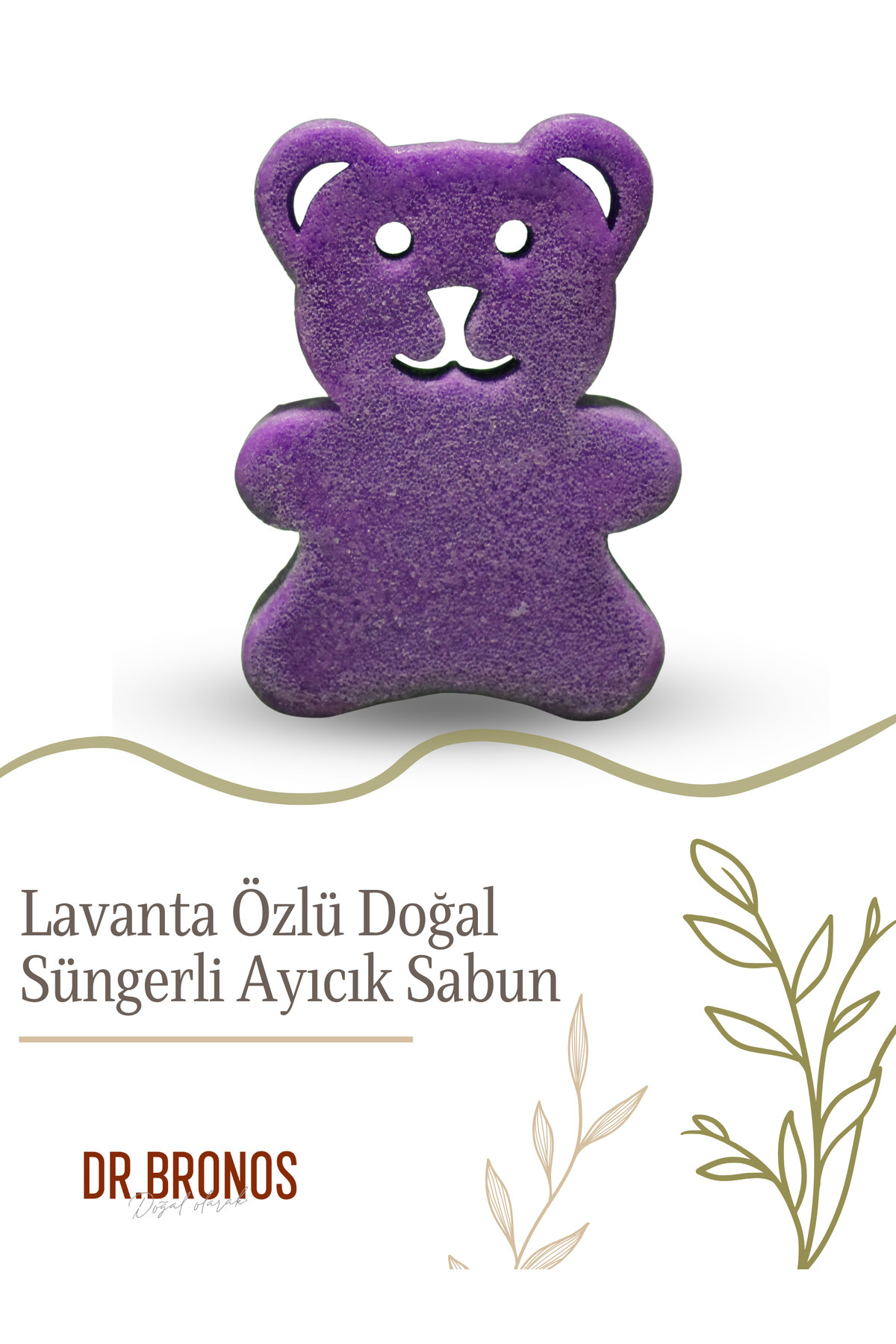 Lavanta Özlü Doğal Süngerli Ayıcık Sabun 135 gr