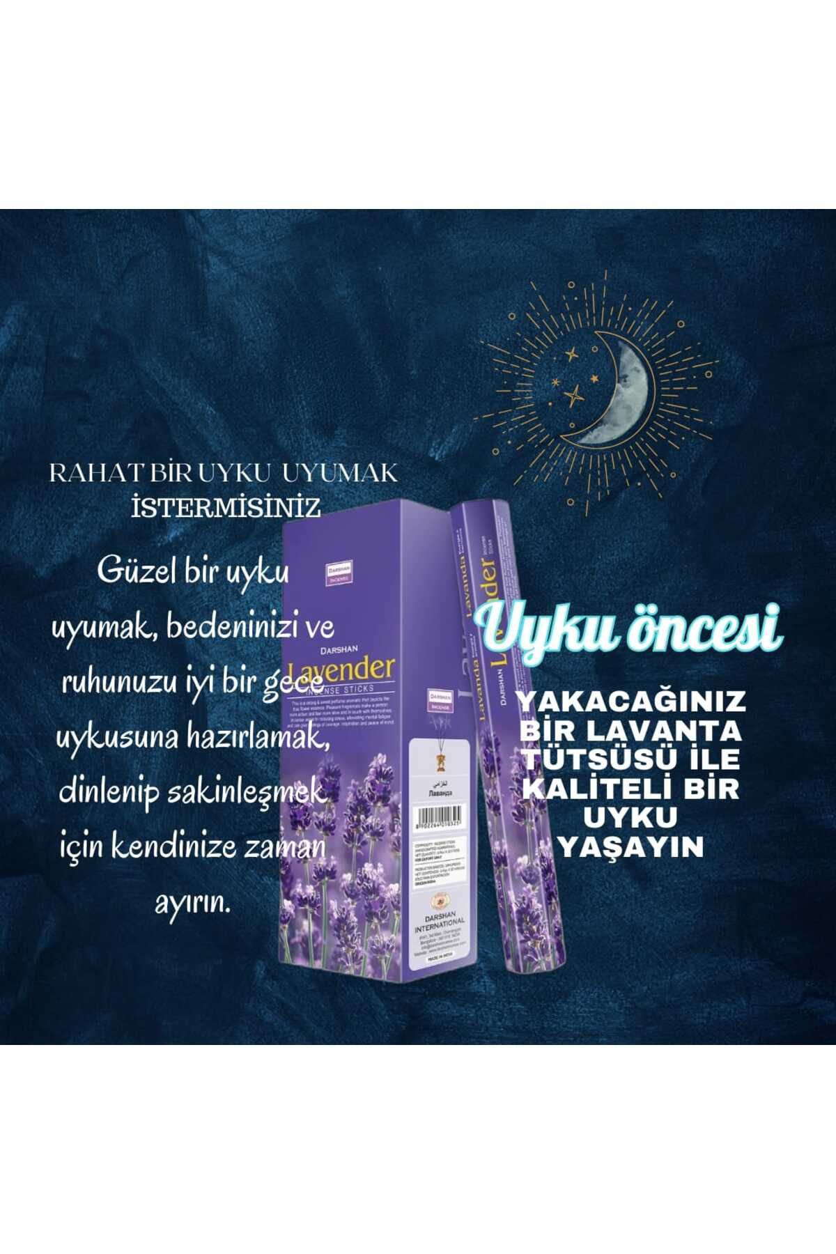 Darshan Lavanta Uyku Öncesi Tütsü 20 Çubuk