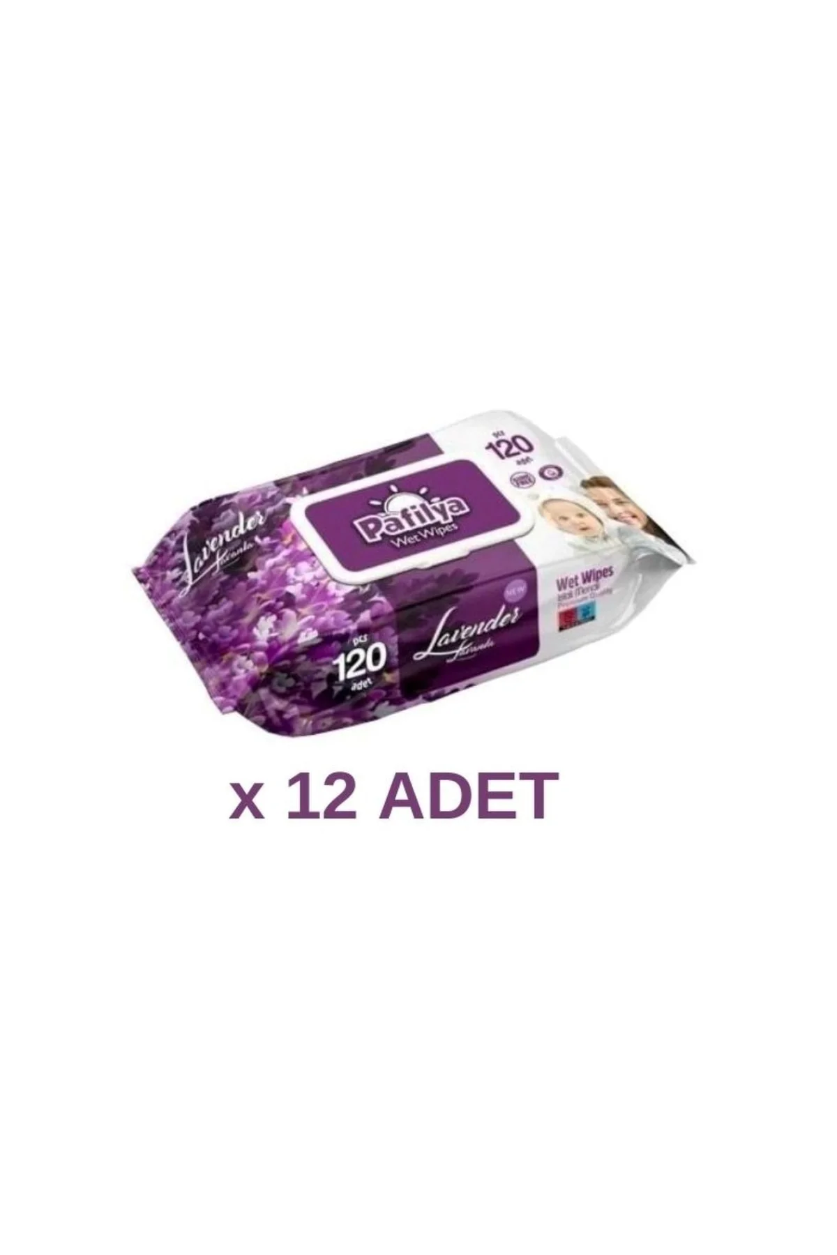 Lavantalı Islak Havlu Mendil 120'li X 12 Adet