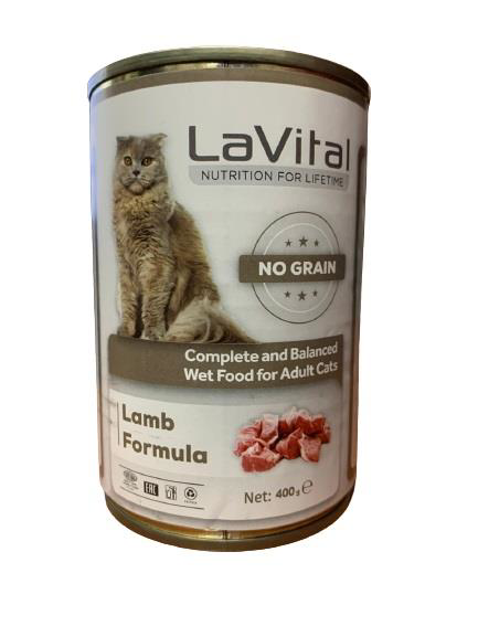 Lavital Püre Lamb Kuzu Etli Kedi Konservesi 400 Gr
