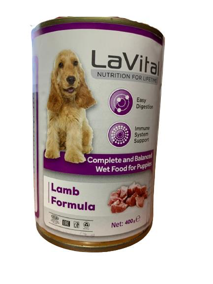 La Vital Lavital Püre Puppy Lamb Kuzu Etli Yavru Köpek Konservesi 400 Gr