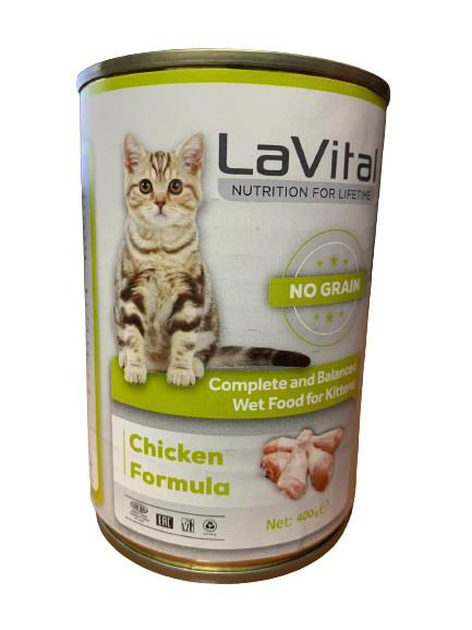 La Vital Lavital Püre Tavuk Etli Yavru Kedi Konservesi 400 Gr