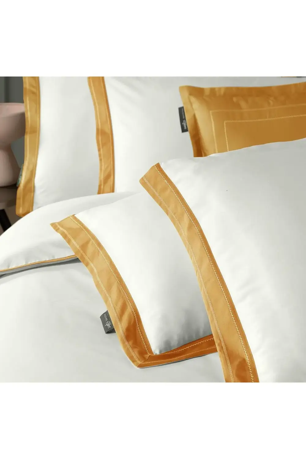 Sarev Layana Çift Kişilik %100 Pamuk Saten "500 Tc" Nevresim Takımı Sar Sarev Layana Çift Kişilik %100 Pamuk Saten "500 Tc" Nevresim Takımı Sar