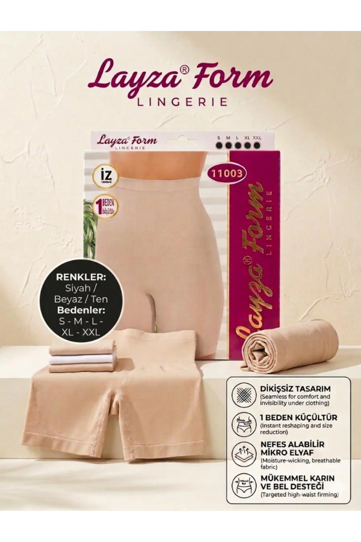 LAYZA YÜKSEK BEL KORSE XL TEN 11003