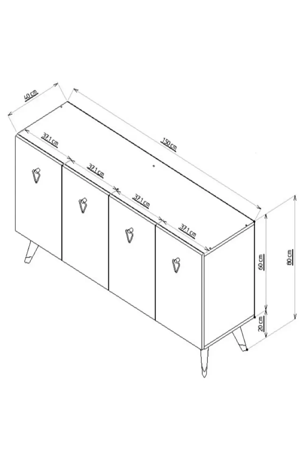 Lazer Desenli Bare Konsol Ceviz-gümüş
