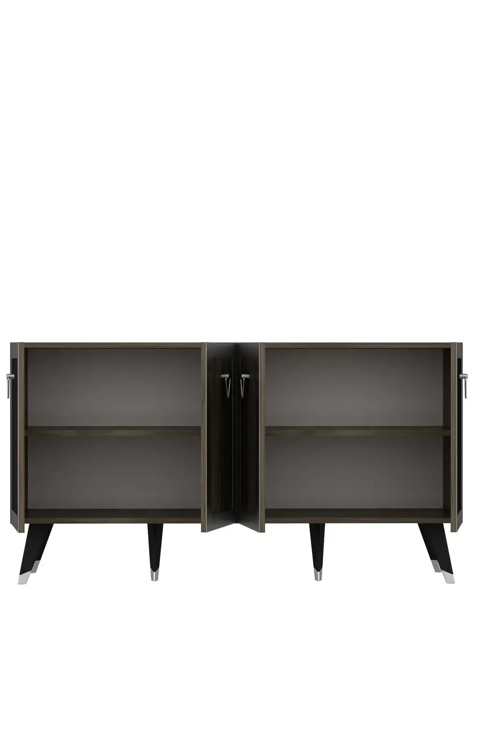 Lazer Desenli Bare Konsol Ceviz-gümüş