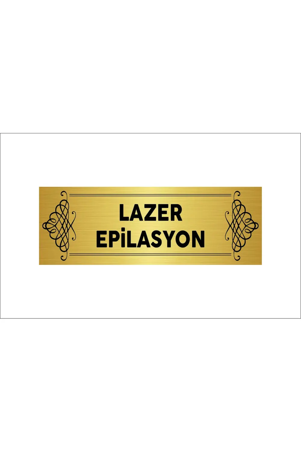 LAZER EPİLASYON YAZILI GOLD RENK METAL ETİKET
