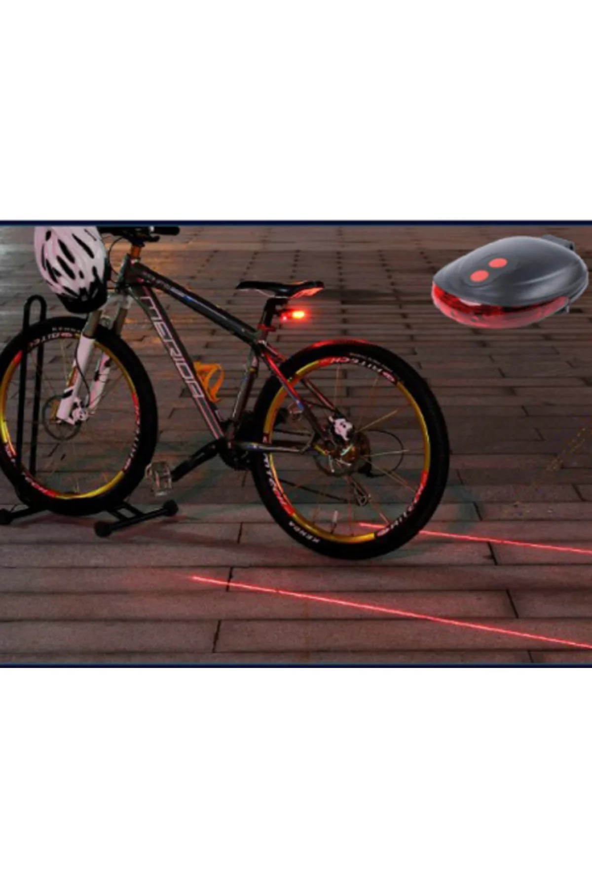 Lazer Güvenlik Şeritli Bisiklet Lambası Lazer Güvenlik Şeritli Bisiklet Lambası