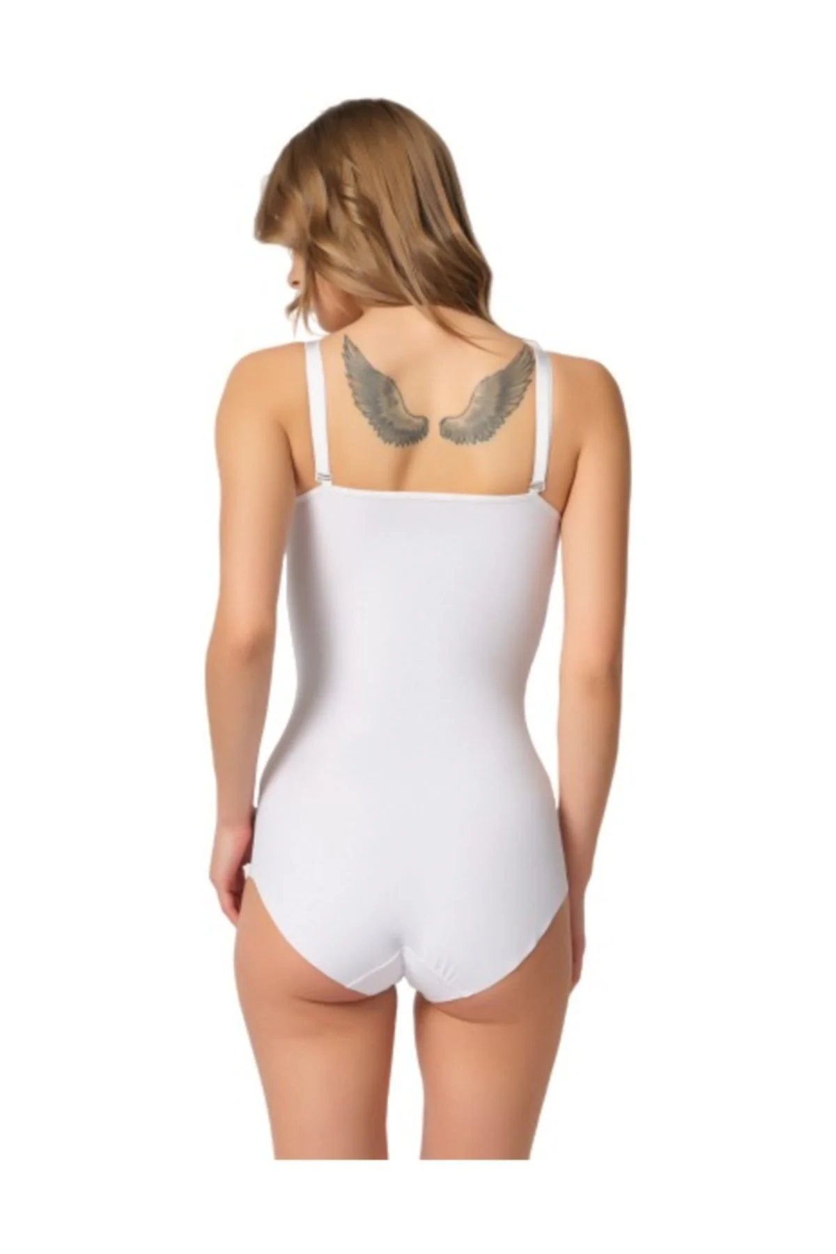 Lazer Kesim Çift Kat Slip Boy Korse Beyaz 2821b