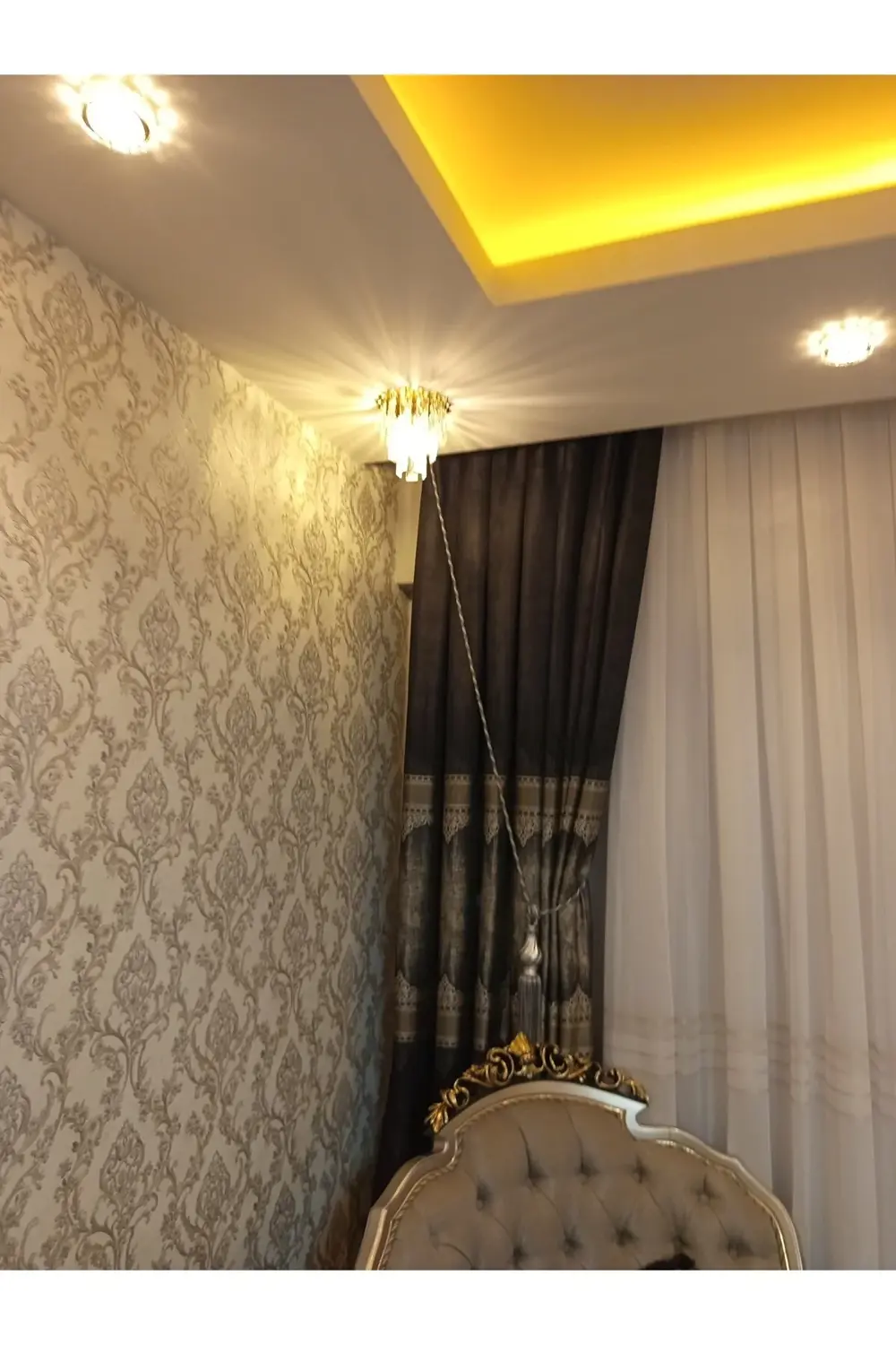 Apex Avize Lazer Kesim Spot Plaket Taşlı Gold