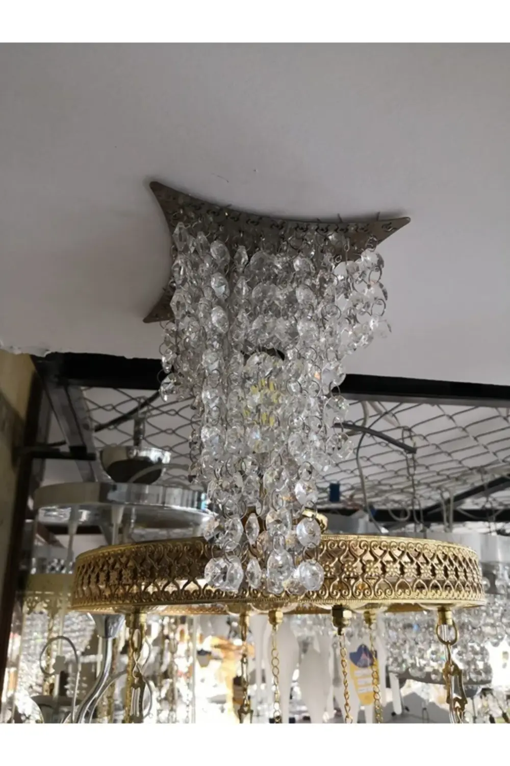 Apex Avize Lazer Kesim Taşlı Krom Led Spot Armatür Apx36 Yarasa İşık