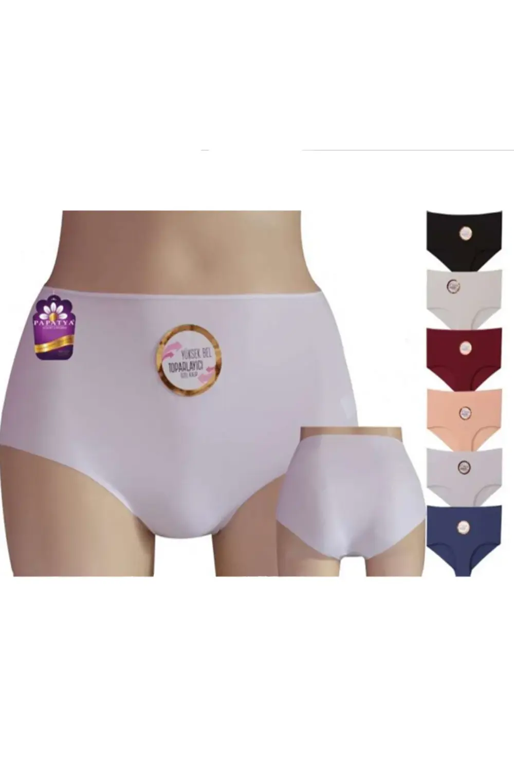 LAZER KESİM YÜKSEK BEL TOPARLAYICI SLİP KÜLOT (6 ADET)
