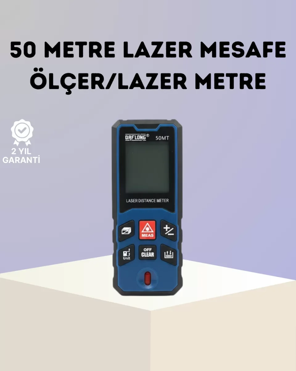 Lazer Metre 50 MT Hassas ve Hızlı Ölçüm Özellikli - Lisinya