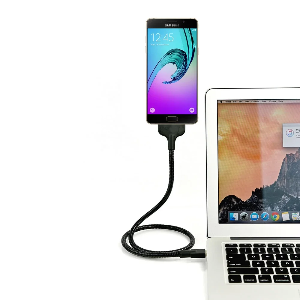 Lazy Acrobat Metal USB Stand Android Micro USB (5775) - Araç ve Masada Şarj Tutucu