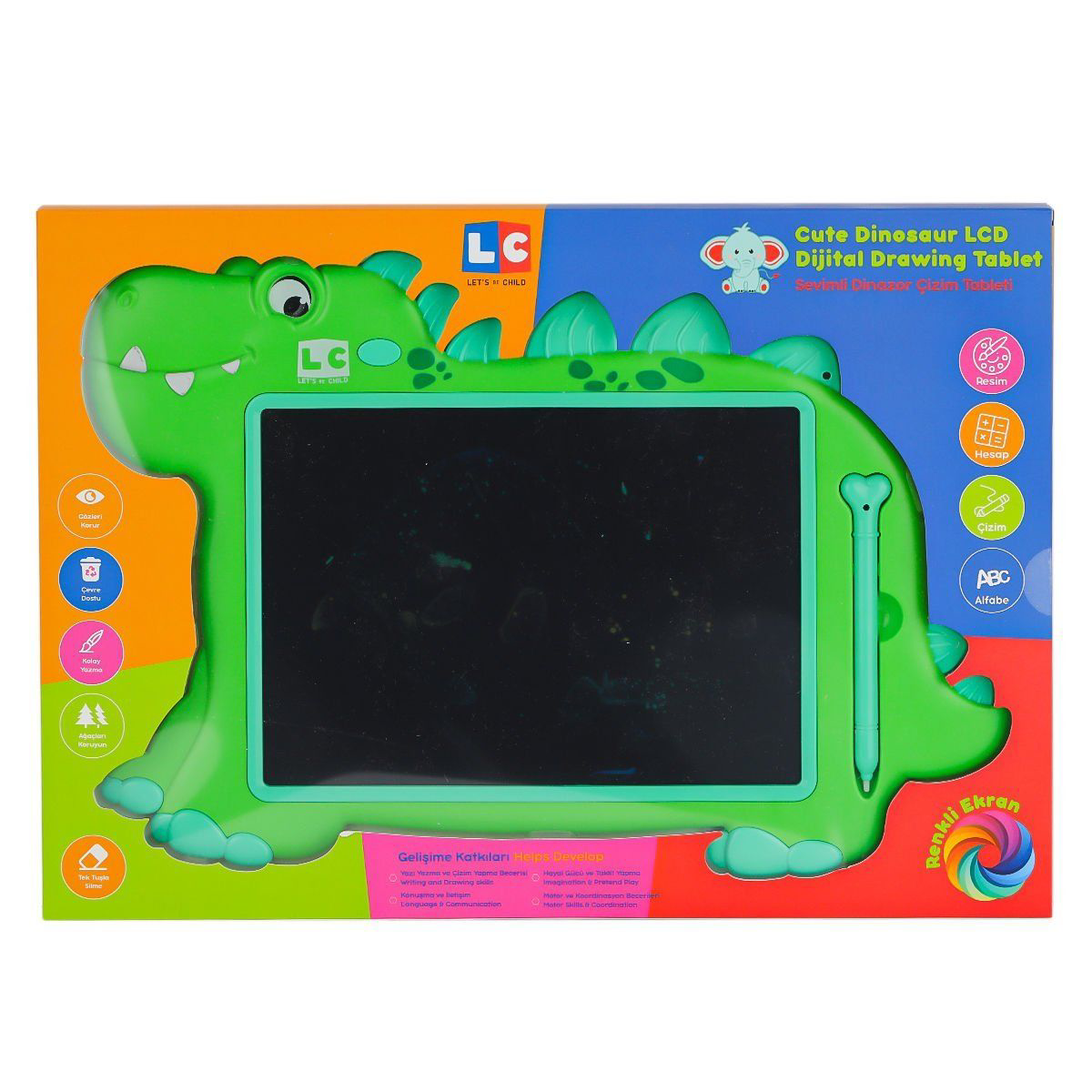 LC-31068 SEVİMLİ DİNAZOR  ÇİZİM TABLETİ 10 İNÇ