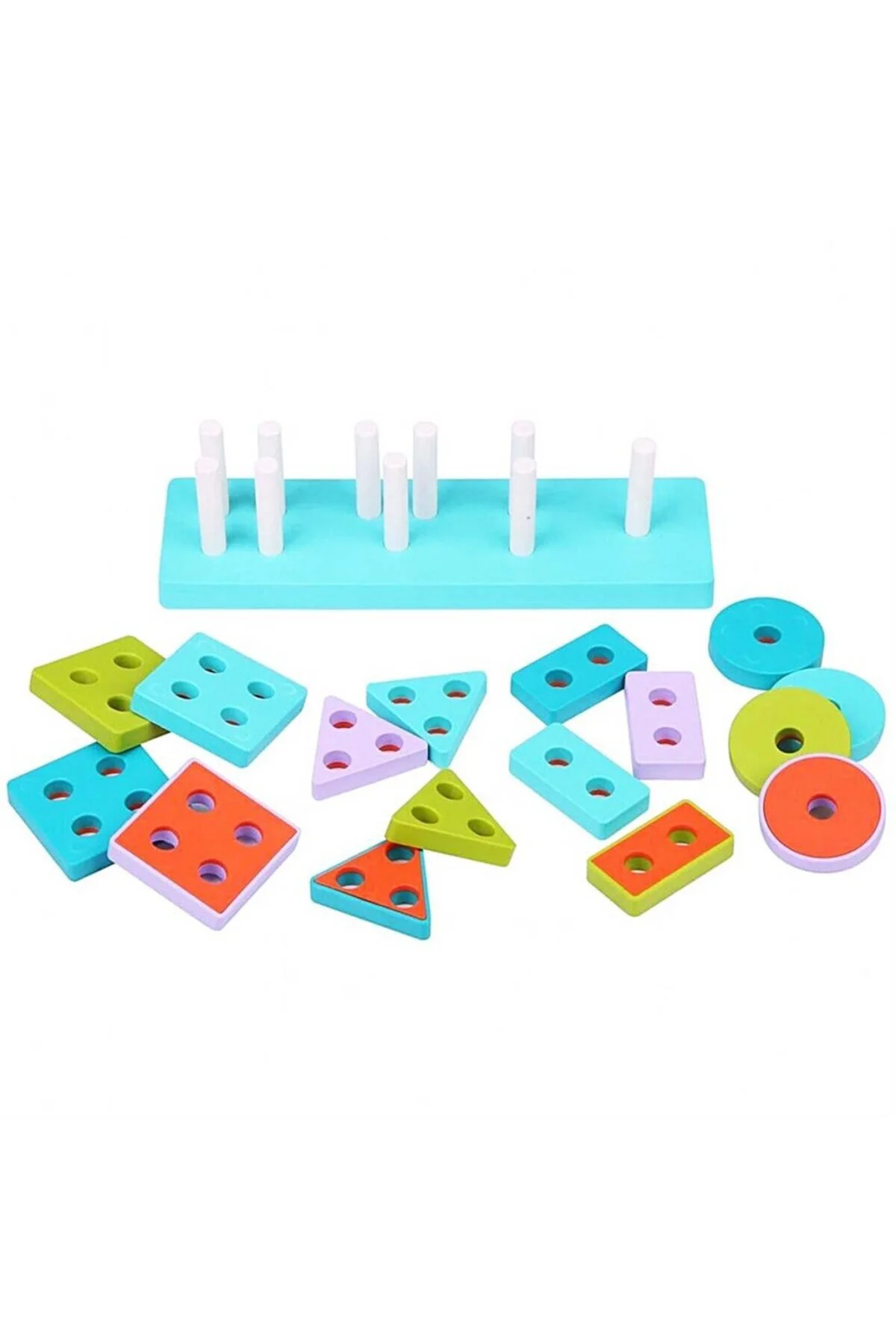 LC Ahşap Geometrik Şekiller Bul-Tak