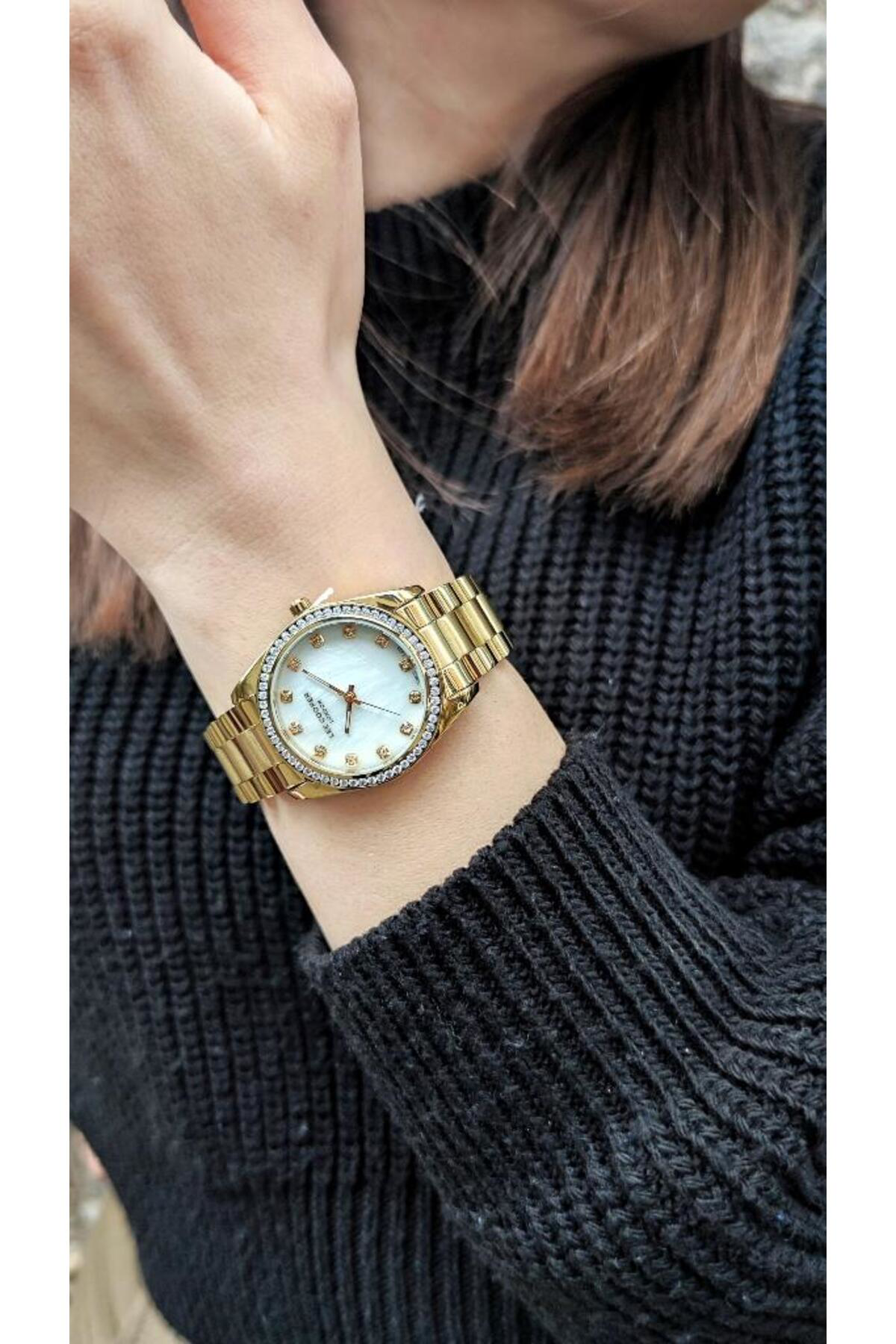 Lc07478 Taşlı Tasarım Kadran 3 Atm Su Geçirmez Kadın Kol Saati