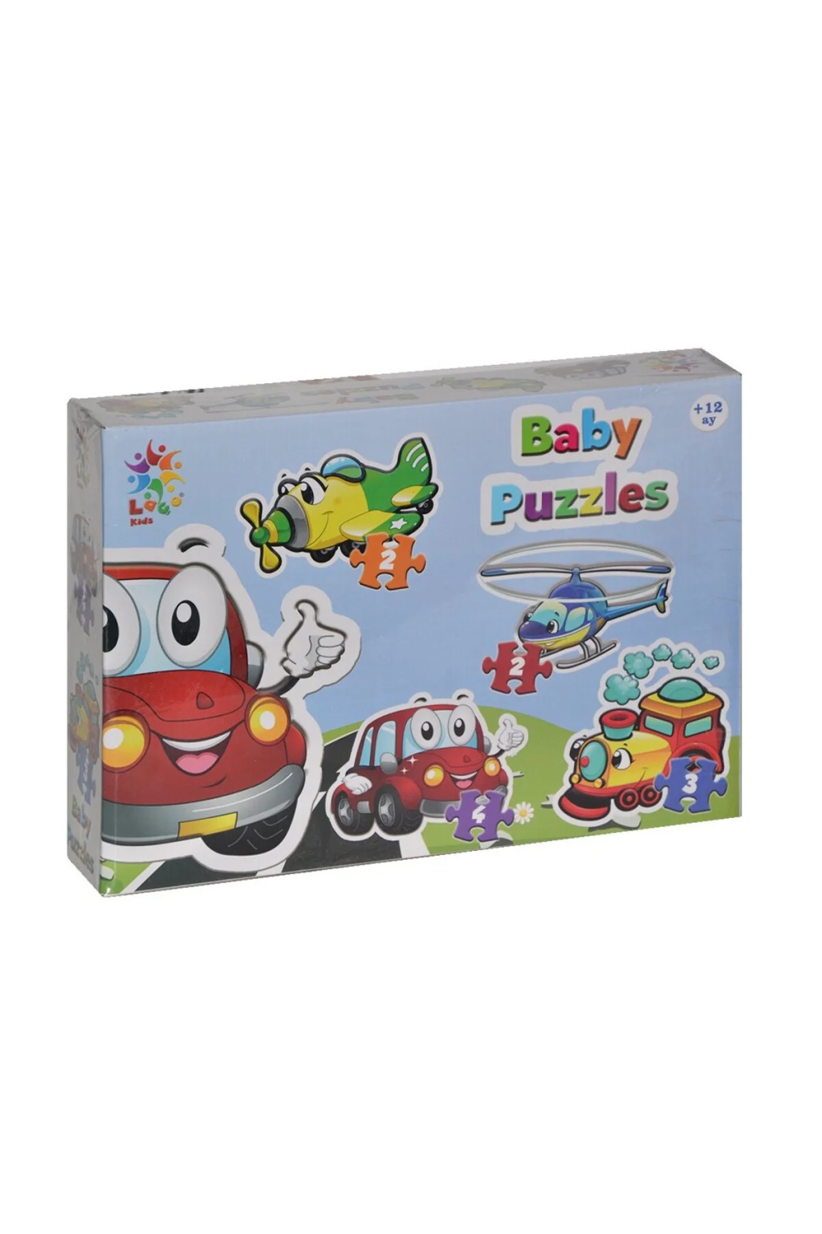 LCBYB00 Kids Baby Puzzles - Taşıtlar / 2+2+3+4 Parça Puzzle / +1 yaş