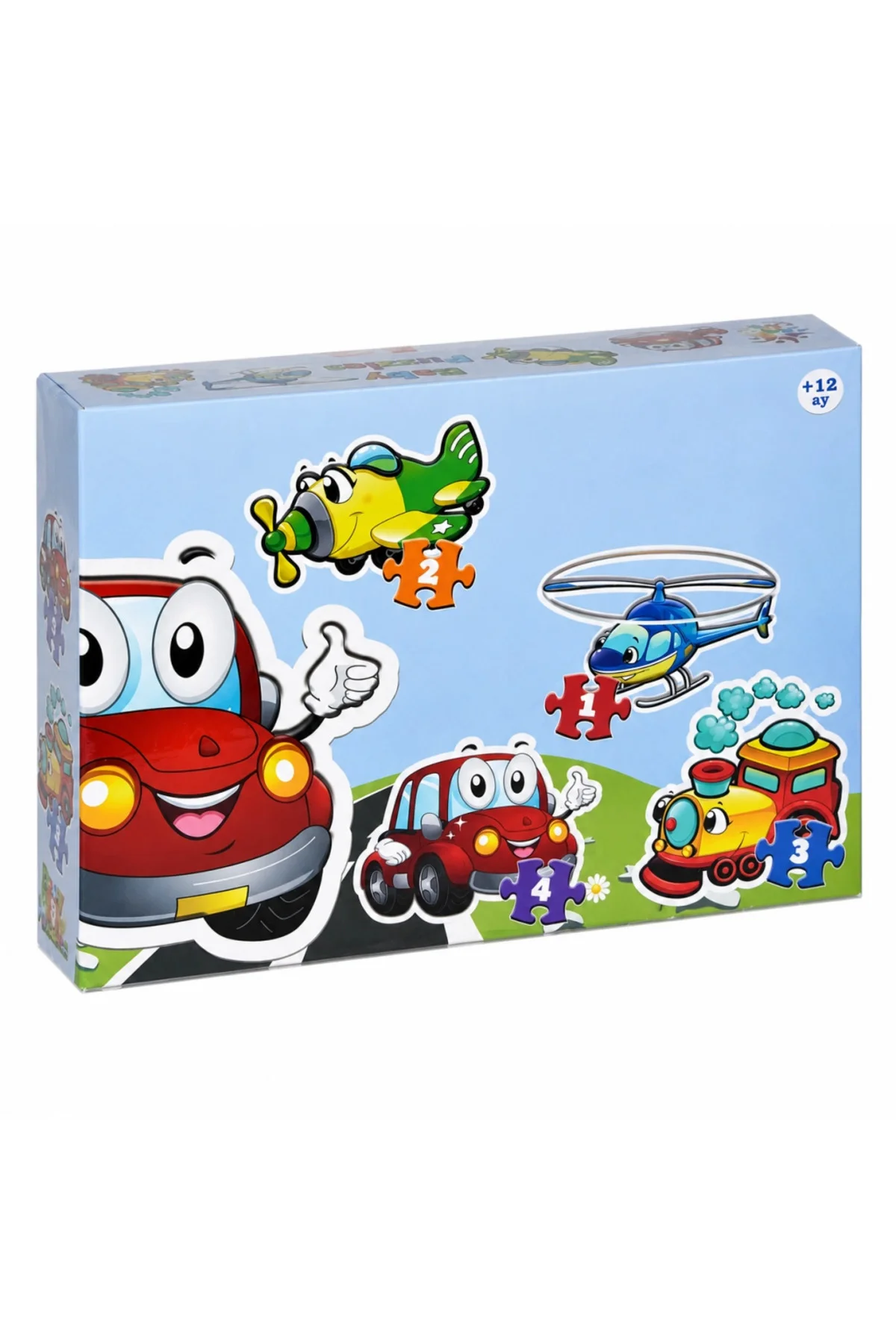 LCBYB00 Kids Baby Puzzles - Taşıtlar / 2+2+3+4 Parça Puzzle / +1 yaş - Görsel 2