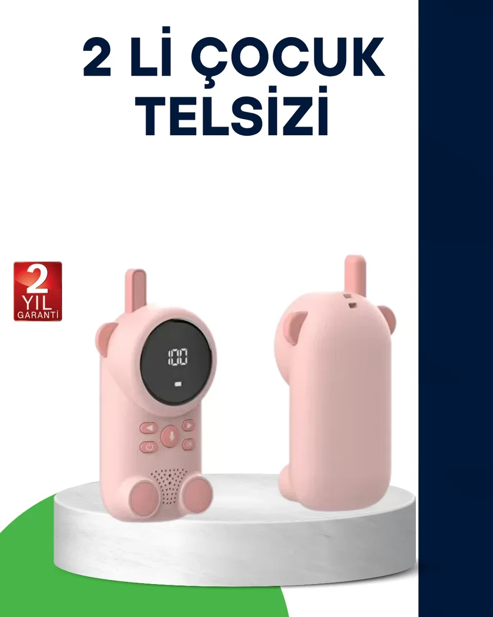 LCD Bebek Telsizi - İki Yönlü Ses, Uzun Menzil ve Çocuk Dostu Tasarım