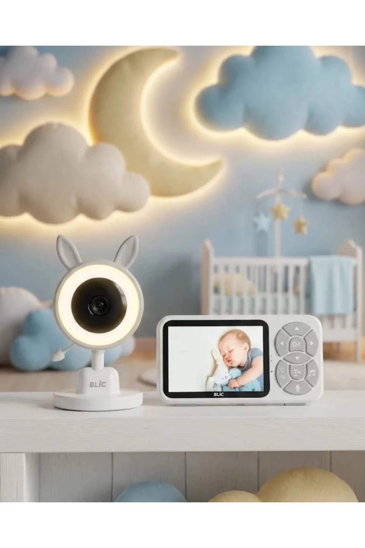 Lcd Ekranlı Bebek İzleme Kamerası Ninnili Gece Görüşlü Güvenlik S