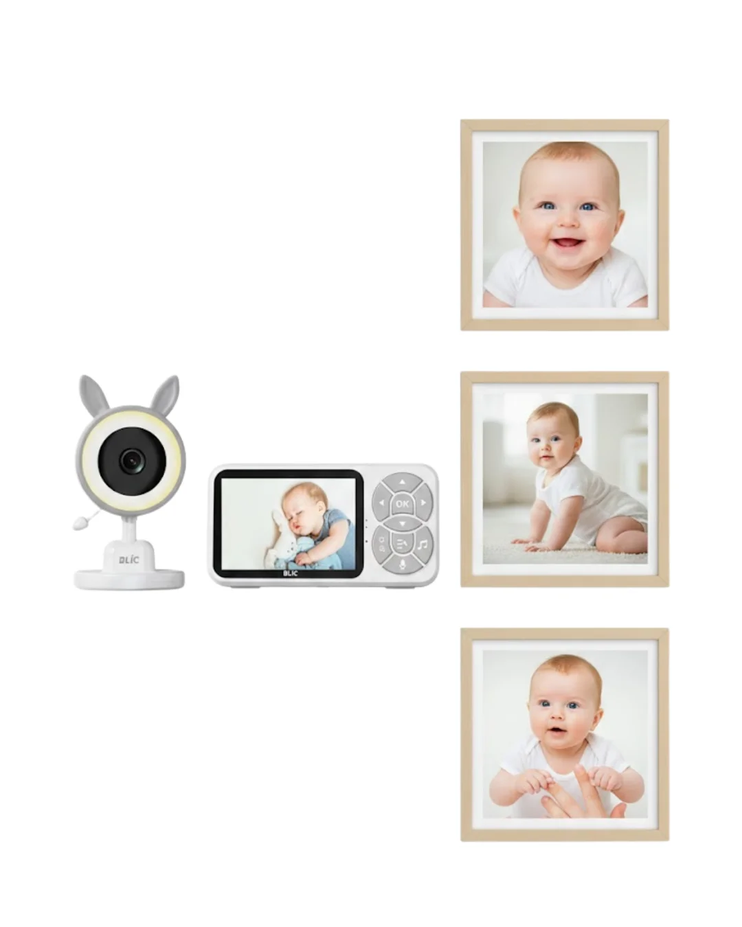 LCD Ekranlı Bebek İzleme Kamerası Ninnili Gece Görüşlü Güvenlik S