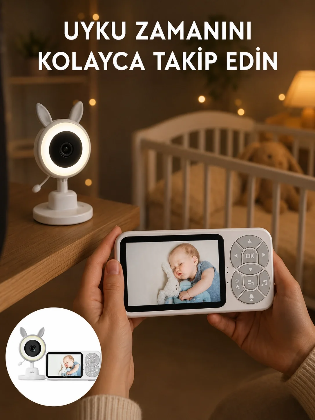 LCD Ekranlı Bebek İzleme Kamerası Ninnili Gece Görüşlü Güvenlik Sistemi Yeni Nesil Fiyatı, Yorumları ve Özellikleri