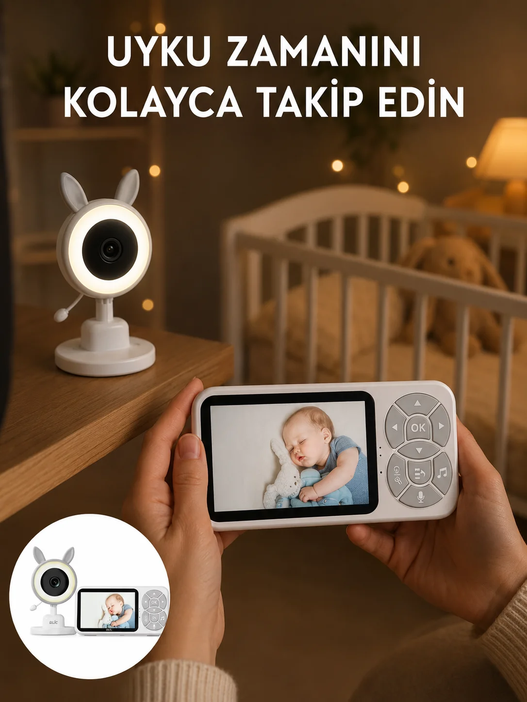 LCD Ekranlı Bebek İzleme Kamerası Ninnili Gece Görüşlü Güvenlik Sistemi Yeni Nesil Fiyatı, Yorumları ve Özellikleri