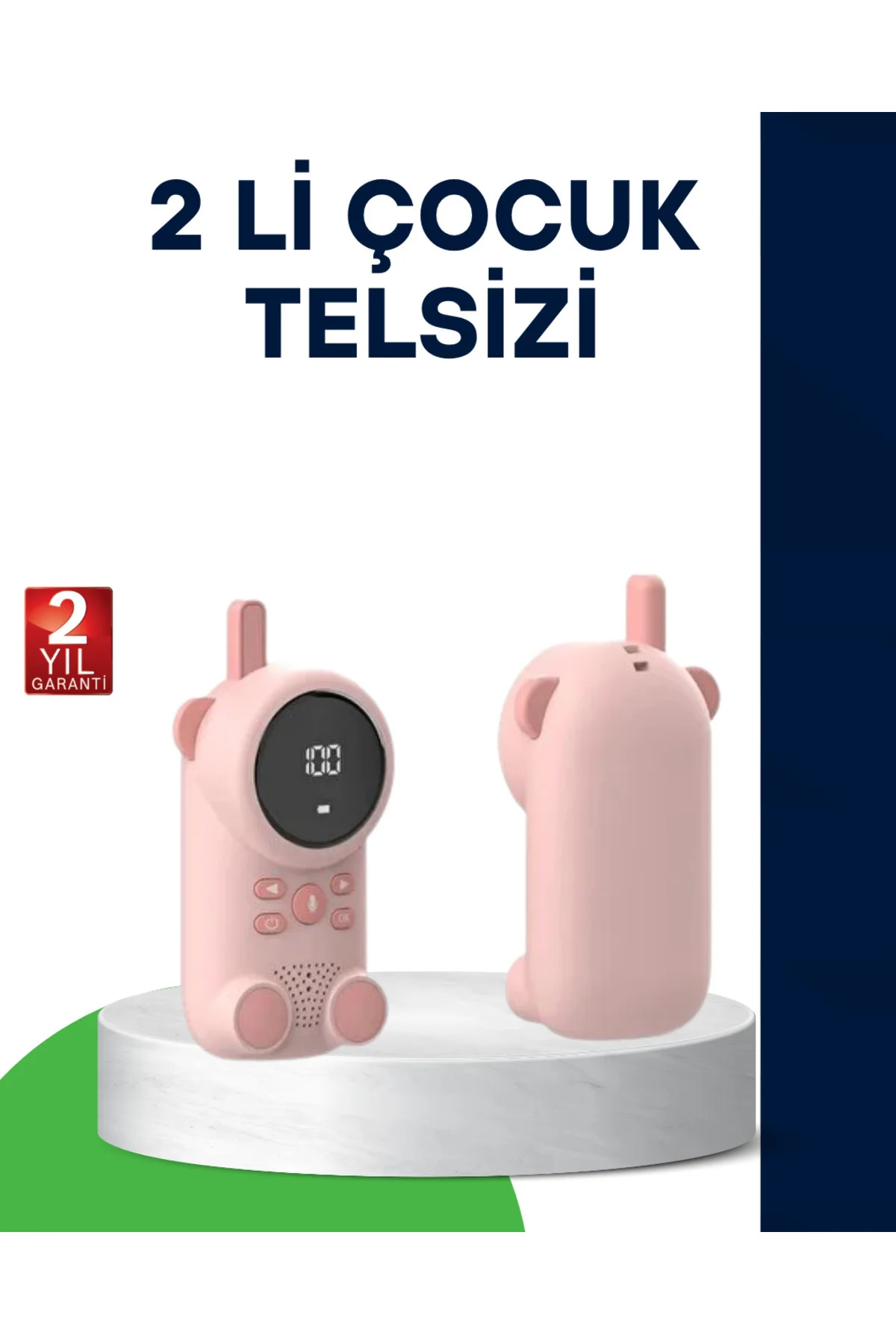 LCD Ekranlı Bebek Telsizi – İki Yönlü Ses, Uzun Menzil, Çocuk Dostu Tasarım